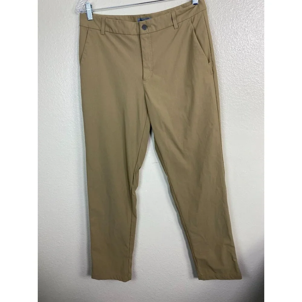VRST Men Brown‎ Golf Athletic Pants size 34x34 Polyester Blend performance Chino